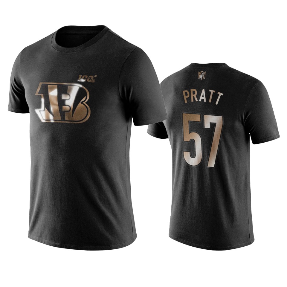 germaine pratt bengals black golden 100th season t shirt