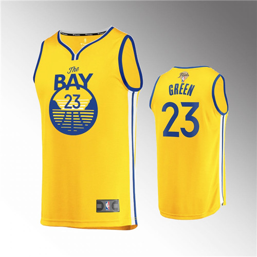 golden state warriors draymond green gold 2021-22 nba finals statement edition jersey fast break