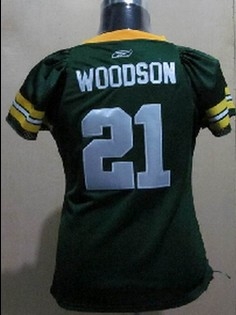 green bay packers #21 woodson women jersey