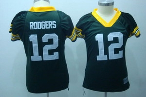 green bay packers 12 rodgers green 2010 womens field flirt fashion jersey