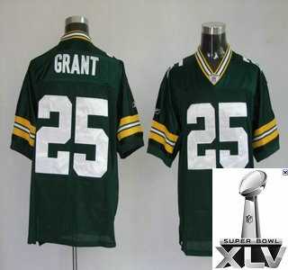 Green Bay Packers 25 Ryan Grant Premier Green Jerseys {2011 Super Bowl Xlv }