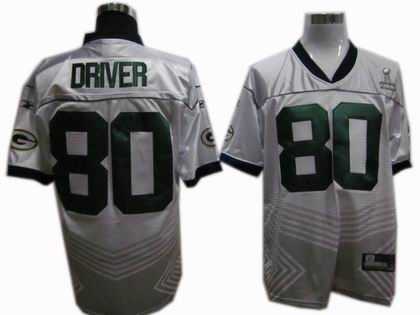 Green Bay Packers 80# Donald Driver 2011 Champions Fashion Super Bowl Xlv Jerseys White