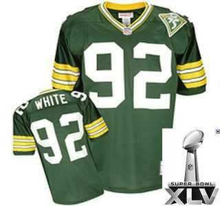 Green Bay Packers 92# 75th Reggie Green Throwback Jerseys {2011 Super Bowl Xlv }