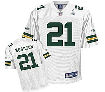 green bay packers ch.arles woodson 21 super bowl xlv white youth jersey