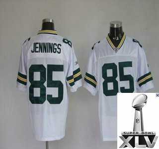 Green Bay Packers Greg Jennings 85 White Jerseys {2011 Super Bowl Xlv }