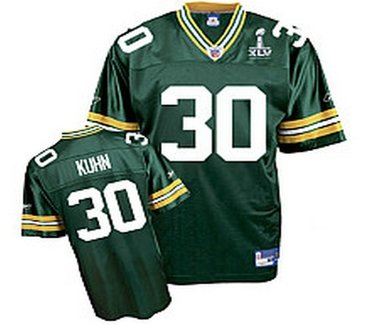 green bay packers john kuhn 30 super bowl xlv team color youth jersey