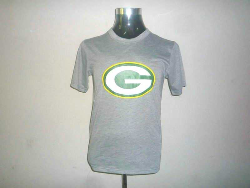 green bay packers mens big & tall custom short sleeve t-shirt l.gray