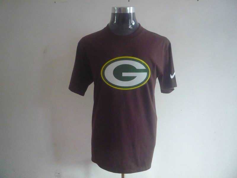 green bay packers sideline legend authentic logo dri-fit t-shirt -brown