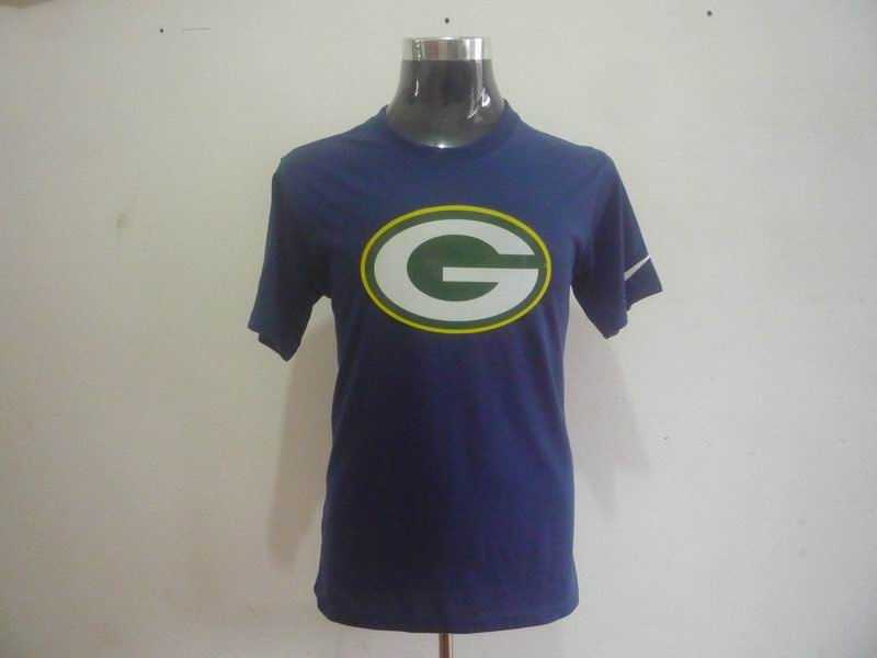 green bay packers sideline legend authentic logo dri-fit t-shirt -d.blue