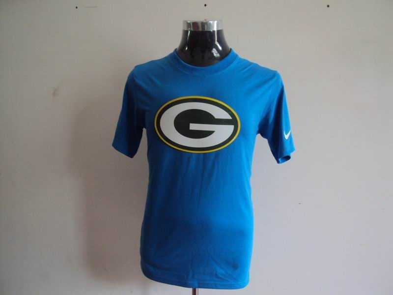 green bay packers sideline legend authentic logo dri-fit t-shirt -l.blue
