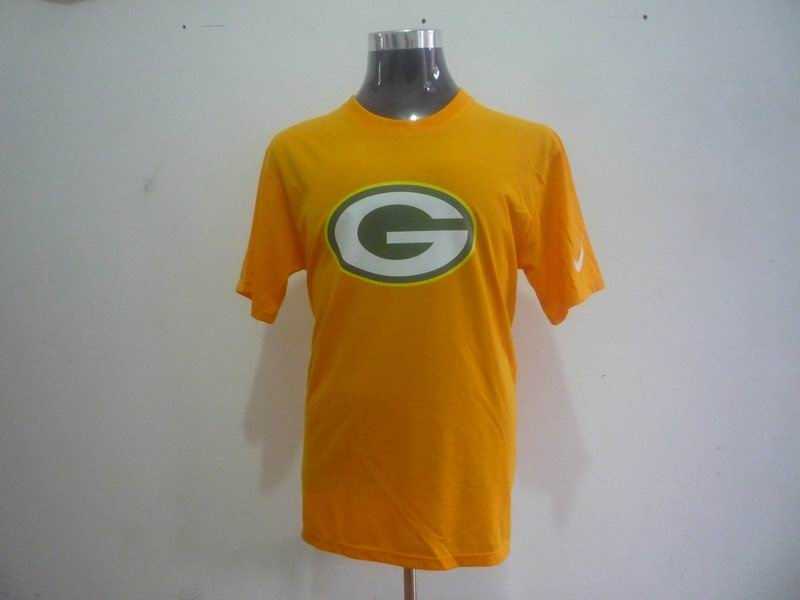green bay packers sideline legend authentic logo dri-fit t-shirt -yellow
