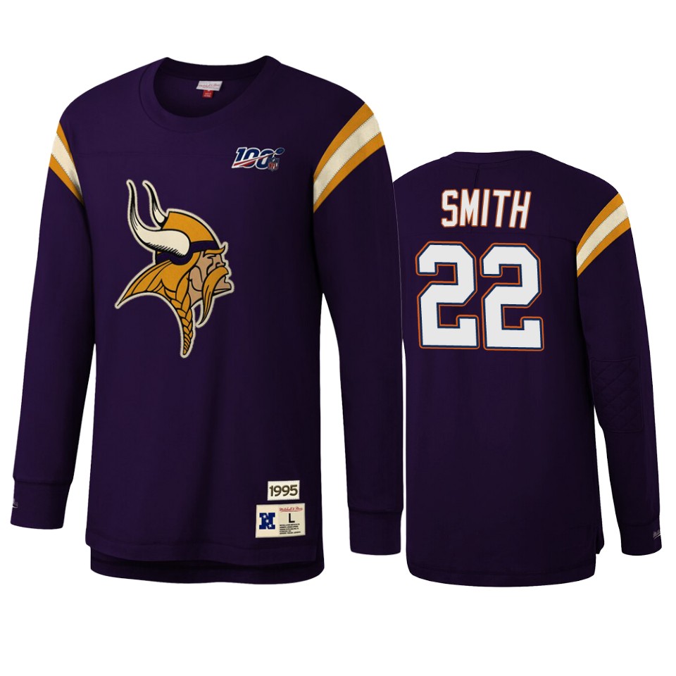 harrison smith vikings purple nfl 100 long sleeve t shirt