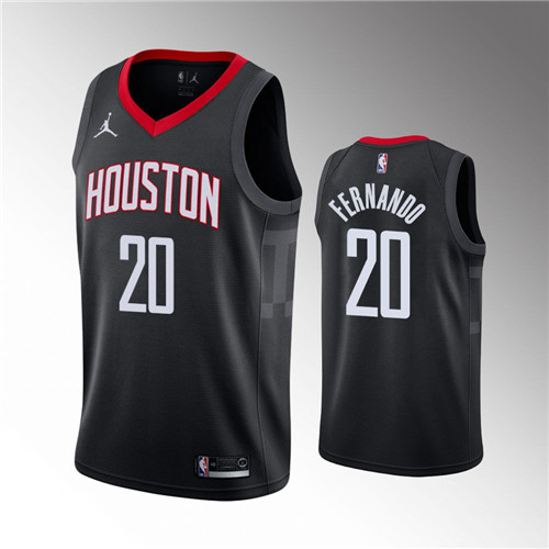 Houston Rockets Bruno Fernando Statement Edition Black Jersey #20