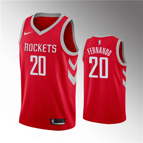 Houston Rockets Bruno Fernando Icon Edition Red Jersey #20