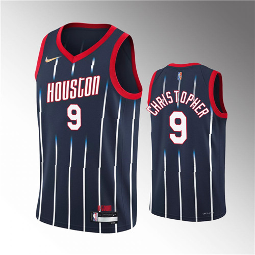 Houston Rockets Josh Christopher 2021-22 75th Anniversary City Navy Jersey #9
