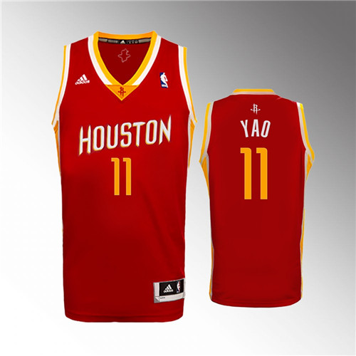 Houston Rockets Yao Ming Hardwood Classics Red Jersey #11