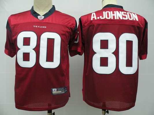 houston texans #80 a.johnson red jersey