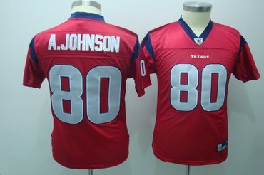 houston texans #80 a.johnson red youth jerseys