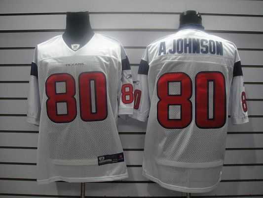 houston texans #80 a.johnson white jersey