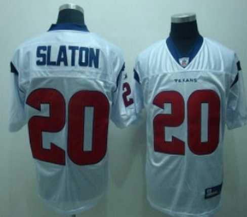 houston texans 20 steve slaton white jersey