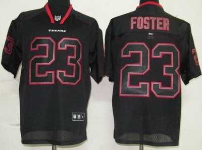houston texans 23 foster black lights out black jerseys