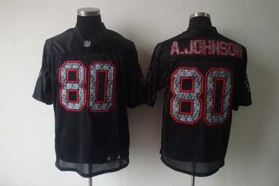 houston texans 80 a.johnson black jerseys[2011 sideline united]