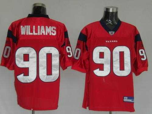houston texans 90 williams red jerseys