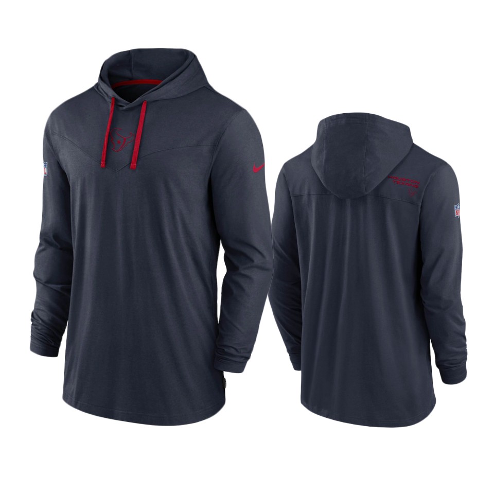 houston texans navy sideline performance hoodie tri blend t shirt