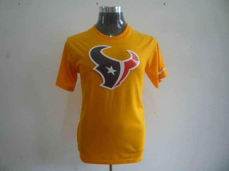 houston texans sideline legend authentic font dri-fit t-shirt -yellow
