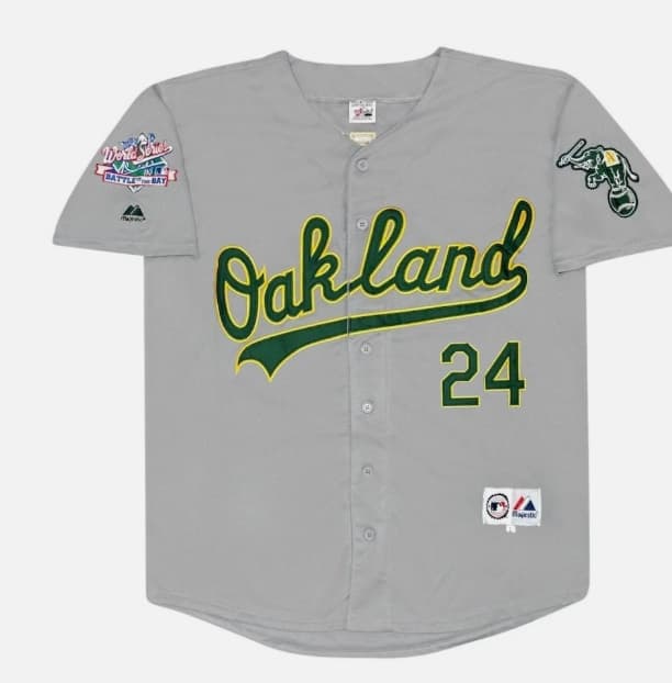 ickey Henderson Oakland Athletics 1989 World Series Grey Jersey