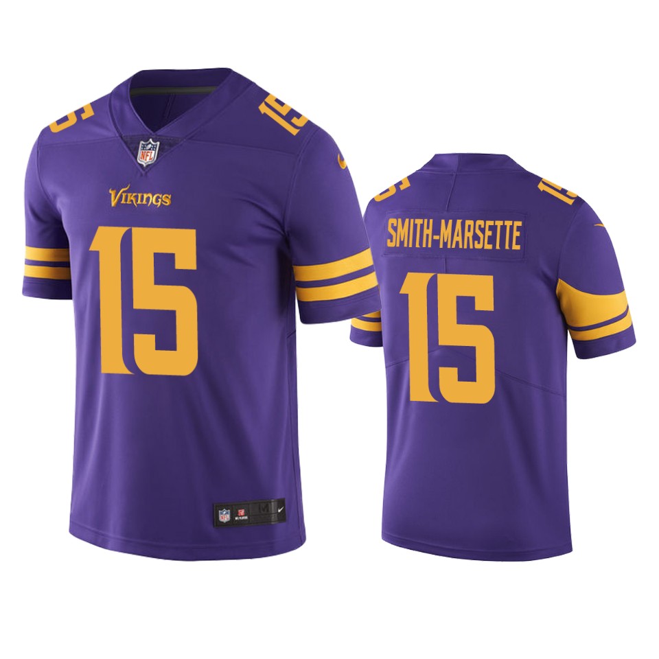 ihmir smith marsette vikings color rush limited purple jersey