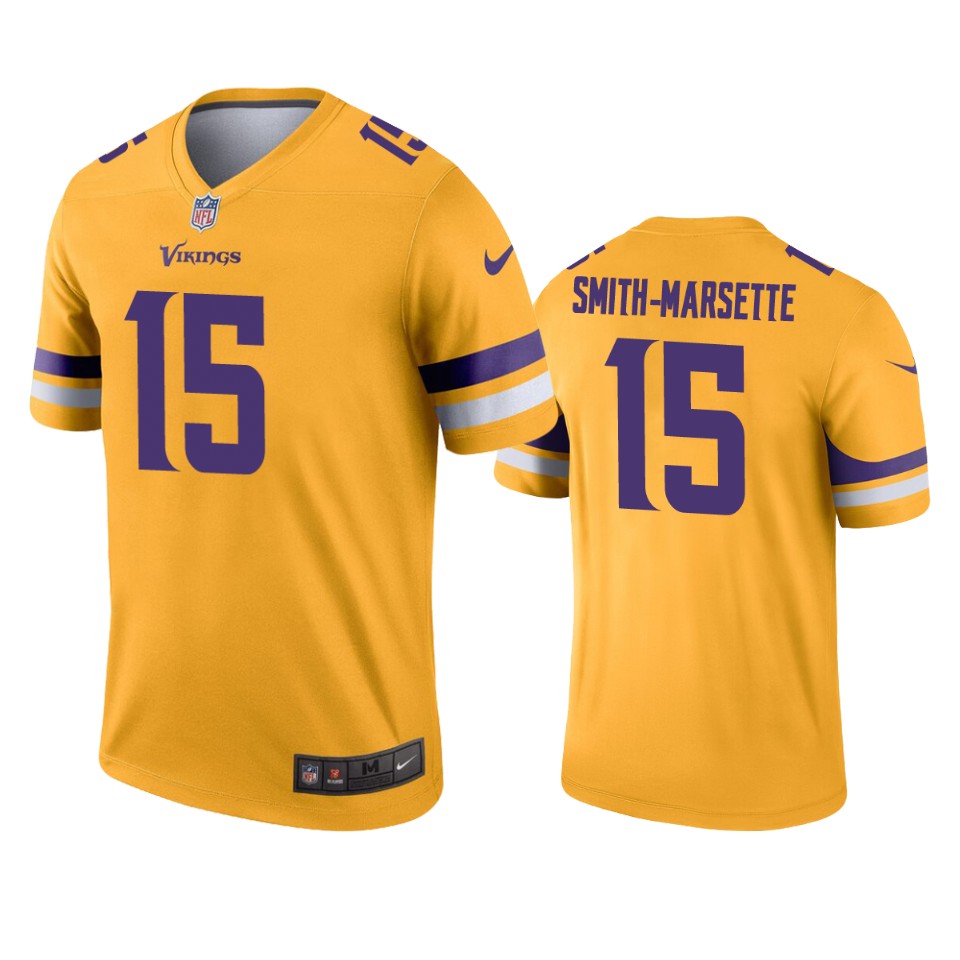 ihmir smith marsette vikings gold inverted legend jersey