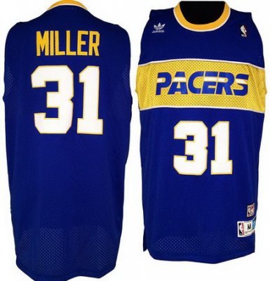 indiana pacers #31 reggie miller blue soul swingman m&n jersey