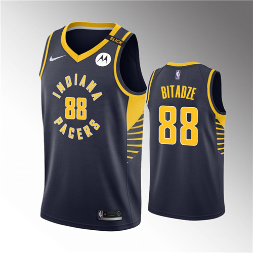 Indiana Pacers Goga Bitadze Icon Edition Navy stitched Jersey #88