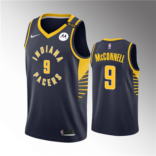 Indiana Pacers T.J. McConnell Icon Edition Navy stitched Jersey #9