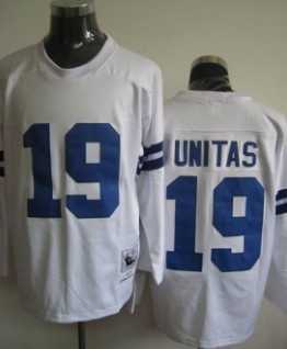 indianapolis colts #19 johnny unitas throwback white