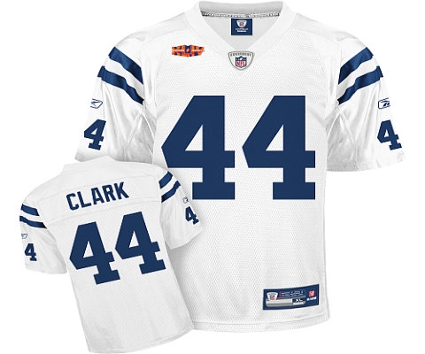 indianapolis colts #44 peyton clrak super bowl xliv whitew