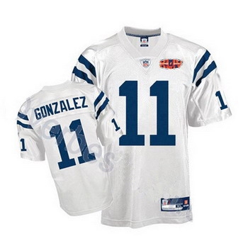 indianapolis colts 11 anthony gonzalez white super bowl xliv jersey