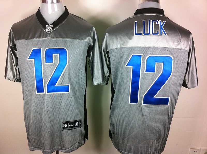 indianapolis colts 12 andrew luck gray shadow jerseys