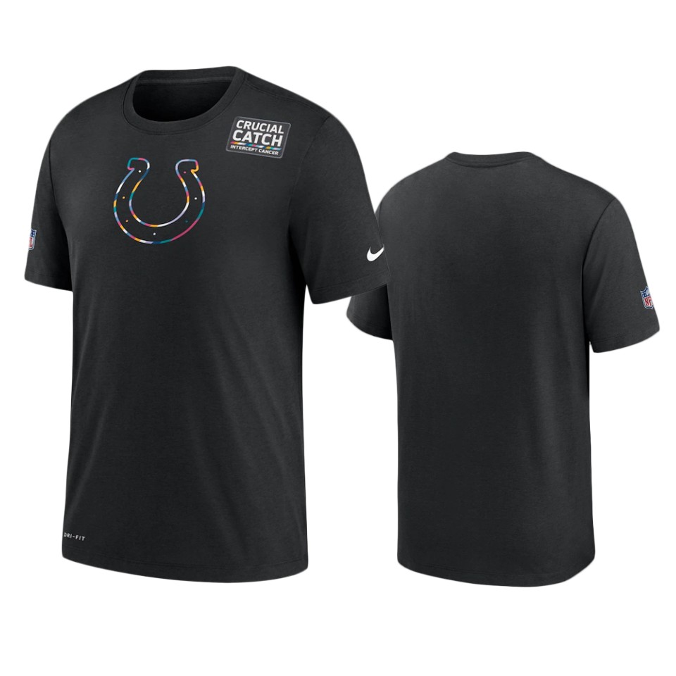 indianapolis colts black crucial catch sideline t shirt