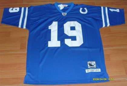 indianapolis colts jerseys 19 johnny unitas mitchellness blue jerseys