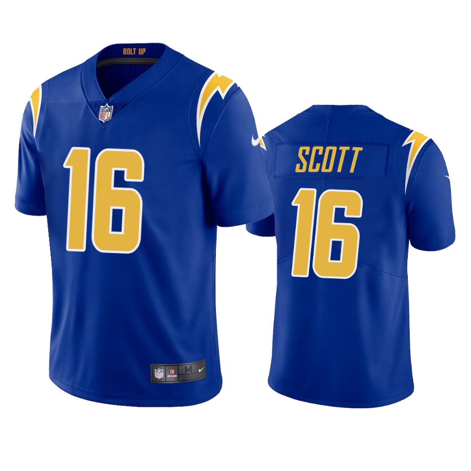 j.k. scott chargers alternate vapor limited royal jersey