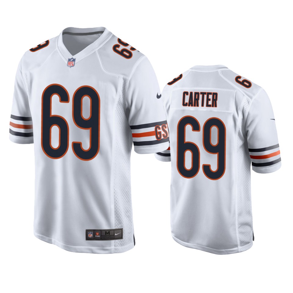 ja'tyre carter bears game white jersey