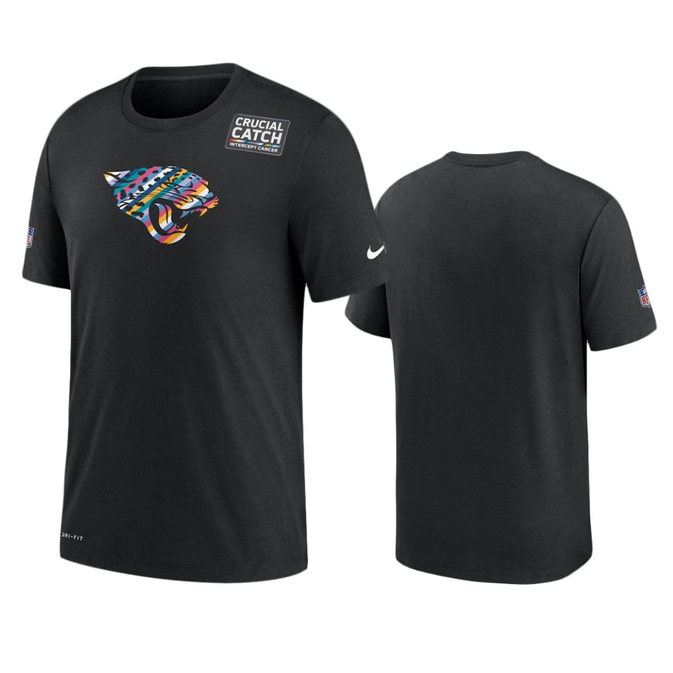 jacksonville jaguars black crucial catch sideline t shirt
