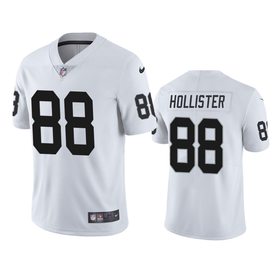 jacob hollister raiders vapor limited white jersey