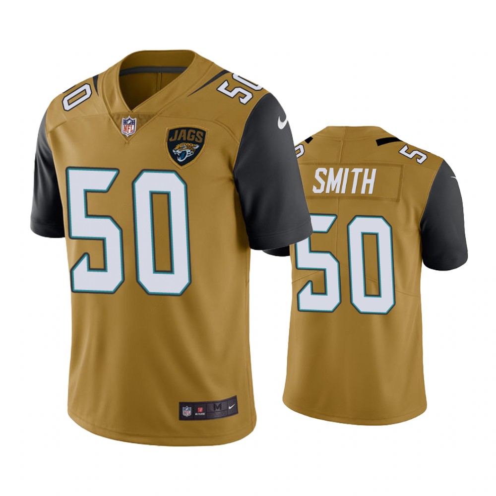 jaguars 50 telvin smith gold color rush limited jersey
