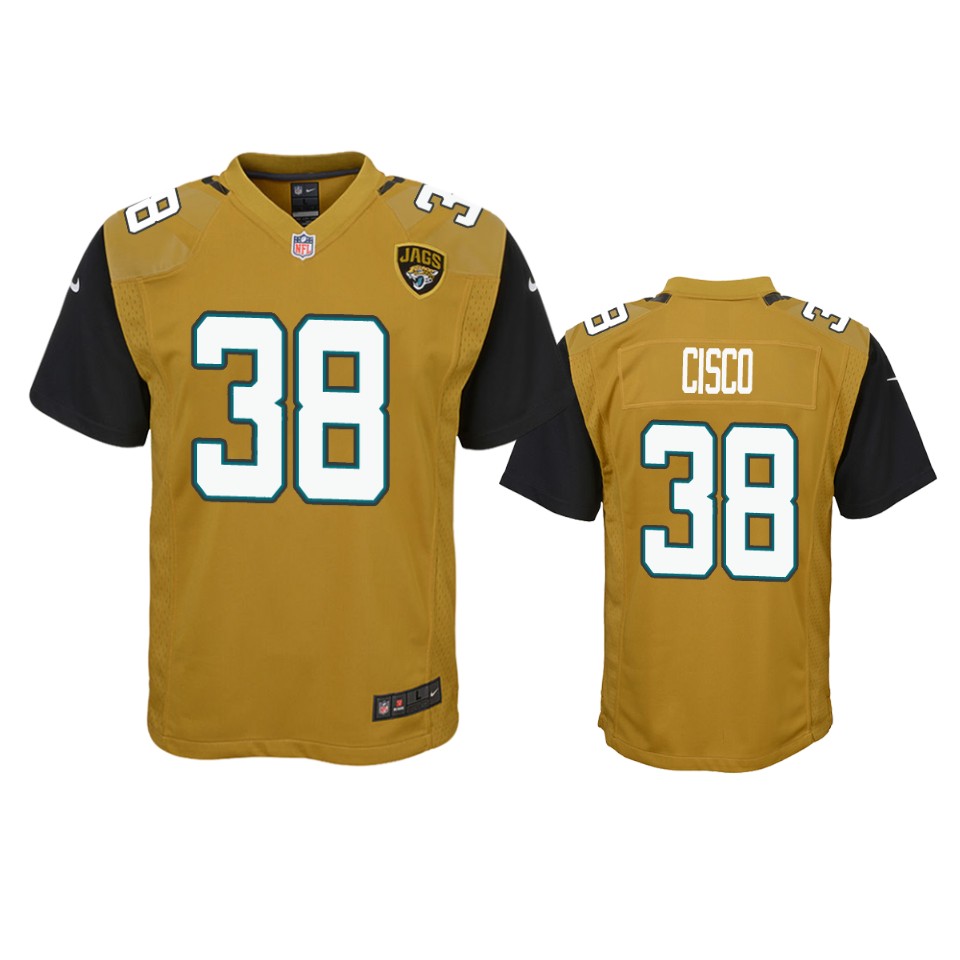jaguars andre cisco gold color rush game jersey