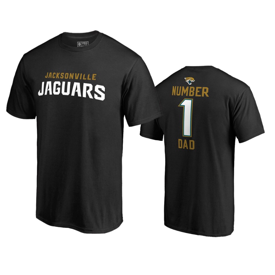jaguars black 2019 father's day number 1 dad t shirt