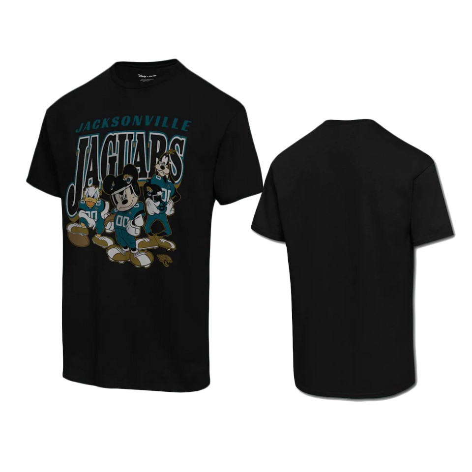 jaguars black disney mickey huddle t shirt