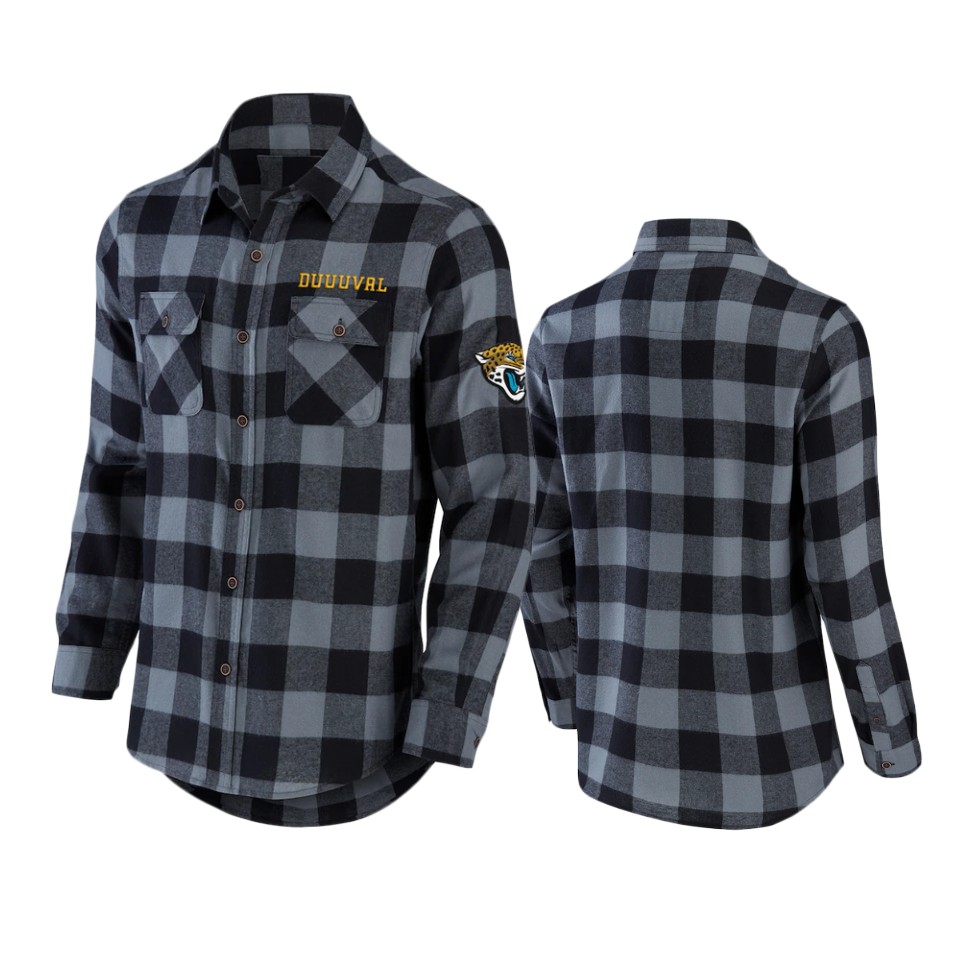 jaguars black nfl darius rucker flannel button up shirt